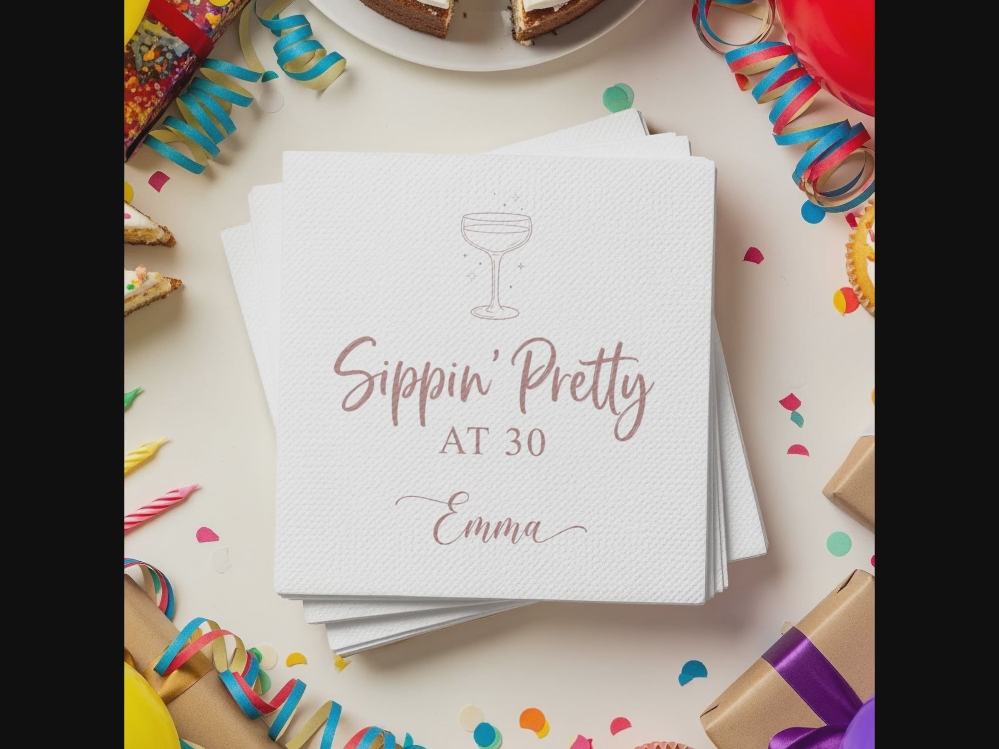 Drink Themed Party Birthday Cocktail Napkins