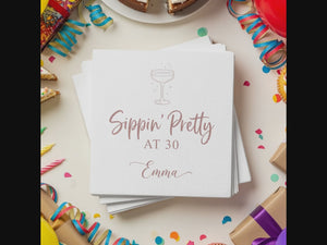 Drink Themed Party Birthday Cocktail Napkins