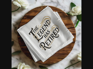 The Legend Has Retired Cocktail Napkins – Personalized Retirement Napkins