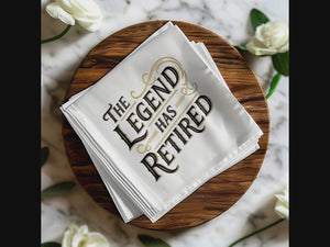 The Legend Has Retired Cocktail Napkins – Personalized Retirement Napkins