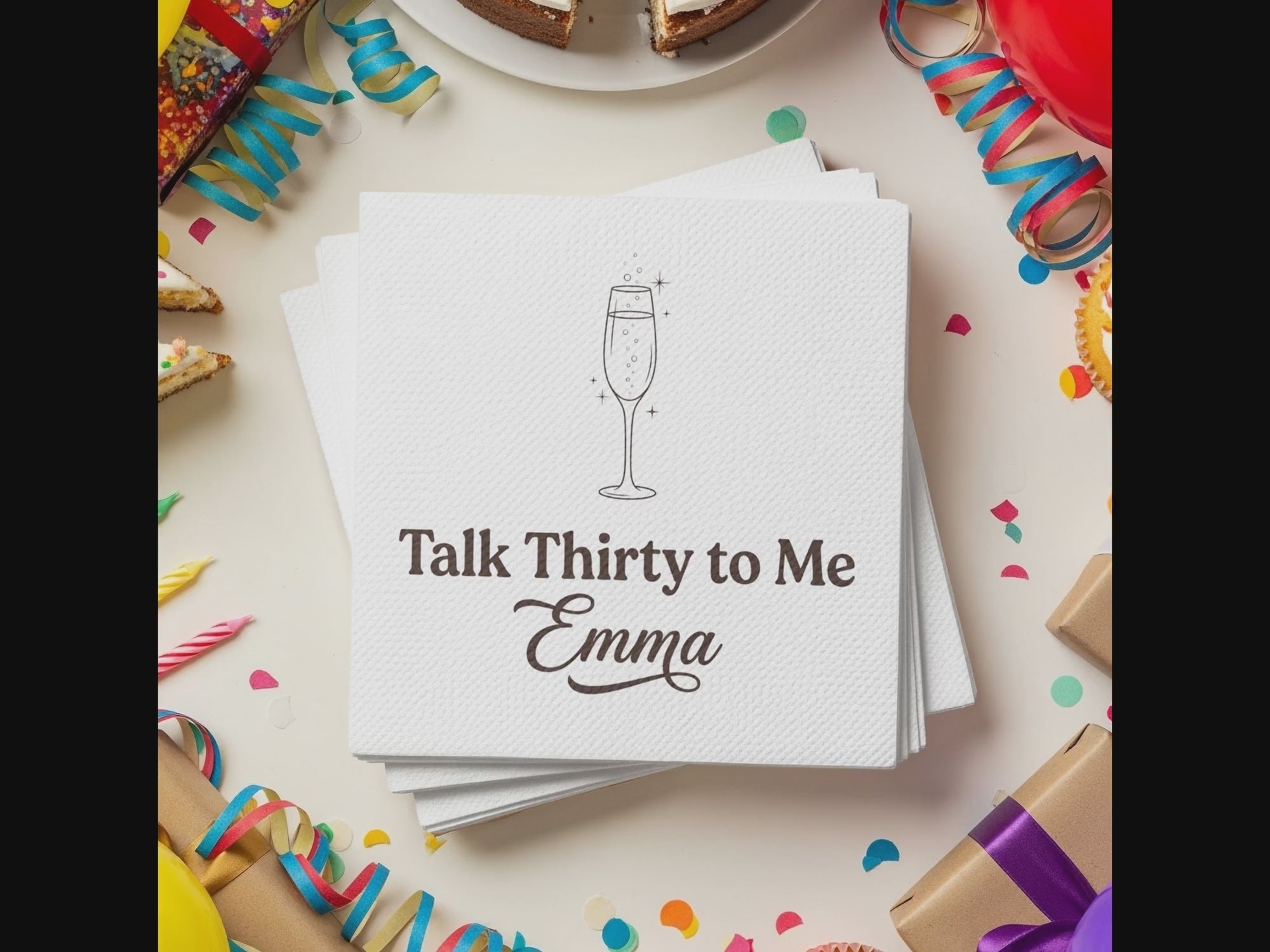 Personalized Birthday Cocktail Napkins