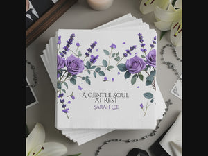 Memorial Personalized Cocktail Napkins – A Gentle Soul at Rest