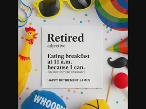 Retired Definition Cocktail Napkins – Funny Personalized Retirement Napkins
