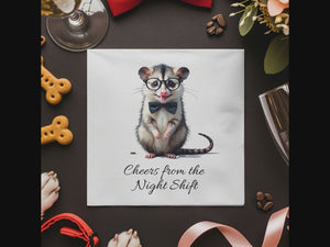 Personalized Opossum Cocktail Napkins