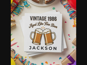 Celebrate Milestones Theme Birthday Cocktail Napkins