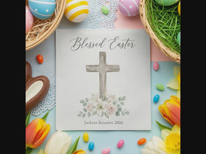 Personalized Easter Cocktail Napkins – He Is Risen