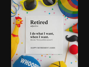 Retired Definition Cocktail Napkins – Funny Personalized Retirement Napkins